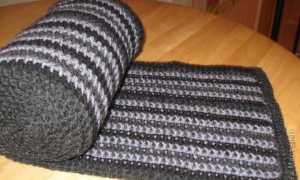 Мужской шарф крючком: схема с описанием для начинающих