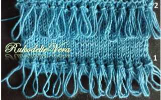 Вязание образцов со снятыми и вытянутыми петлями. Узоры.