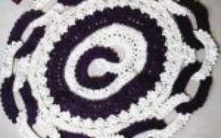 15 вариантов вязанных ковриков в ванную комнату крючком со схемами и описанием