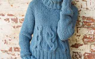 Объемный свитер для девушки связать спицами. Схема и описание